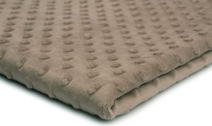 Minkee Dots Noppen, Grübchen Punkte Strickwaren, Caffe Latte 50 x 155 cm