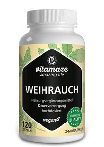 Weihrauch hochdosiert 900 mg Tagesdosis, 120 vegane Kapseln