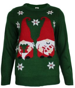 Wrong Christmas Sweater Gnome Pullover Damen Größe XL Grün