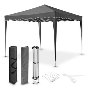 Juskys Faltpavillon Vivara 3x3 m mit Tasche & faltbar - UV50+ Schutz Pavillon Grau