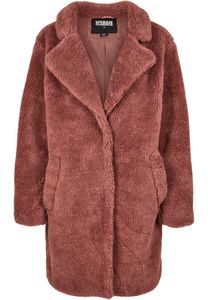 Urban Classics Damen Ladies Oversized Sherpa Coat TB3058, color:darkrose, size:M