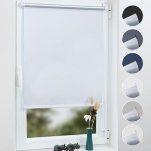 Grandekor Verdunklungsrollo Thermorollo Klemmfix ohne Bohren - 100x160cm Weiß