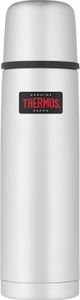 THERMOS Thermosflasche Light&Compact, Edelstahl mattiert 0,75 l, hält 18 Stunden heiß, inkl. Trinkbecher, spülmaschinenfest, absolut dicht, BPA-Frei - 4019.205.075