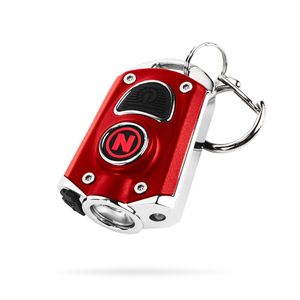 NEBO Schlüsselanhänger für Herren, mit  LED Taschenlampe, rot