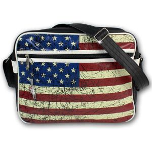 Robin Ruth USA Flag Faux Leather Hladká taška cez rameno čierna OTG1040F
