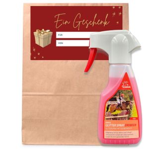 Glitzerspray Mähnenspray für Pferde mit Erdbeer Duft- Pferdepflege für Fell- und Schweif 250 ml