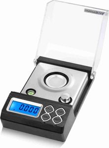 Cyfrowa waga miligramowa 20 g/0,001 g - Mini waga proszkowa z odważnikiem kalibracyjnym i akcesoriami