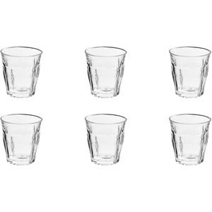 Duralex Picardie Tumbler, Trinkglas, 250ml, Glas gehärtet, transparent, 6 Stück