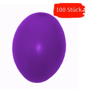Plastik-Eier, Kunststoffeier, Ostereier,  lila 60 mm, 100 Stück