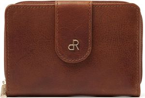dR Amsterdam dámska kožená peňaženka so zipsom a RFID ochranou | dámska peňaženka | dámske puzdro na karty | Milan - 28123 Cognac