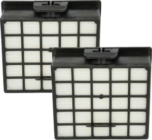 vhbw 2x Staubsaugerfilter kompatibel mit Siemens Z2.0, VSZ 31455, Z3.0, VSZ 41666/01, Z1.0, Z4.0 Staubsauger - HEPA-Filter Schwarz Weiß