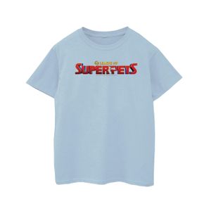 DC Comics - "DC Comics DC League Of Super-Pets Movie Logo" T-Shirt für Mädchen BI16958 (104) (Babyblau)