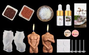 GKA verführerisches Kerzenherstellungsset nackter Mann nackte Frau Kerzen zum selber machen mit Parfümöl Wachs Set DIY Kerzen Kerzenherstellung