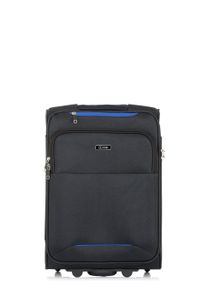 OCHNIK Nylon Koffer WALNY-0033 Softcase, Trolley Reisetasche, Material: Nylon (Farbe: Schwarz, Größe: S - 54×36,5×22 cm)
