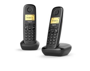 Gigaset A170 Duo Telefon analogowy/DECT Identyfikator połączenia Czarny