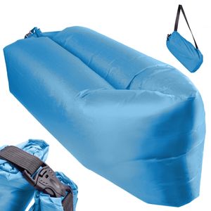 IKONKA Lazy BAG SOFA Luftmatratze blau 230x70cm