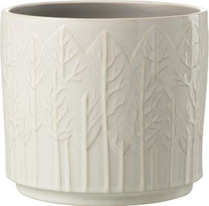 J-Line cachepot liść ceramiczny biały duży