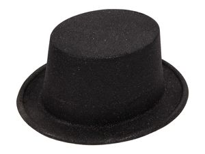 Zylinder Hut  für Karneval , Variante wählen:Glitzer schwarz