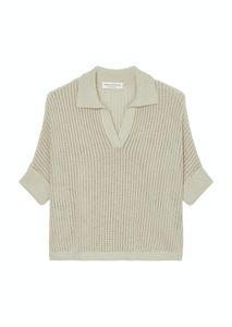 Pullover, short sleeve, polo neckline