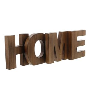 Holz-Schriftzug 'Home', 4tlg. Natur Schmuck Wohnen Tisch Deko Raum