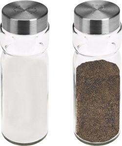 Gewürzstreuer Salzstreuer + Pfefferstreuer aus GLAS Gewürzdosen mit gelöcherten Deckeln schlichtes Design 2ER SET Gewürzstreuer Salzstreuer + Pfefferstreuer aus GLAS Gewürzdosen mit gelöcherten Deckeln schlichtes Design 2ER SET