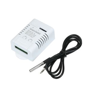 eWeLink TH-16 Smart Switch 16A/3000W Überwachung der Temperatur Wireless Home Automation Kit mit wasserdichtem DS18B20 Temperatursensor Kompatibel mit Alexa Google Home/Nest