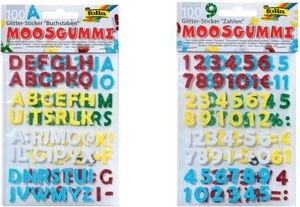 folia Moosgummi Glitter-Sticker Buchstaben 100 Stück
