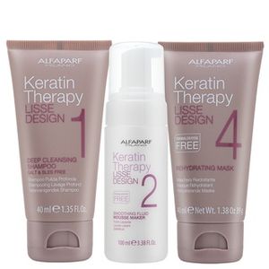 Alfaparf Milano Lisse Design Keratin Therapy Set zur Glättung des Haares 40 ml + 100 ml + 40 ml
