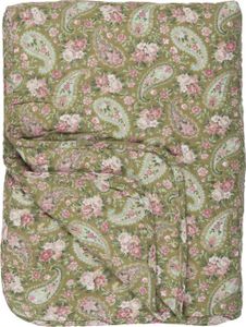 IB Laursen Quilt Grün mit Faded Rose Paisley