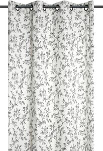 STOF | Gardinen - CLARINE - 140x260 cm - Schwarz/Beige - Vintage Design - Elegante Baumwolle