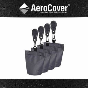 AeroCover 781-2 Sandsäcke für Schutzhülle 4x Sandsack + 4x Clip, anthrazit, 8-teilig (1 Set)