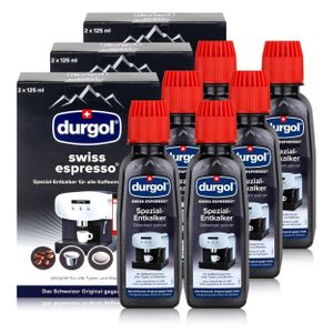 Durgol Swiss Spezial Espresso Entkalker DED 6 Flaschen a 125ml