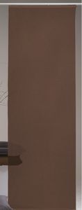 Flächenvorhang Desire "Leinen-Optik" 60 x 245 cm (B x H) in der Farbe: Braun, inkl. Beschwerungsstange / Paneelwagen - Schiebevorhang