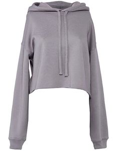 Bella+Canvas Damen Sweatshirt Cropped Fleece Hoodie 7502 Storm L