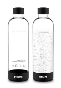 PHILIPS Sprudlerflasche, 1 l, 2er Set (schwarz) -  neuwertig