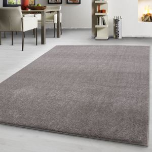 Teppium Teppich Modern design Teppich einfarbig kurzflor Teppich uni color meliert Beige, Maße:240 cm x 340 cm, Form: Rechteckig