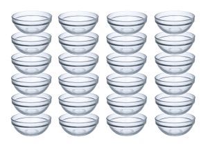 24x Schüsseln aus Glas Ø 9 cm Glasschälchen Dipschale Dessertschale Tapasschale