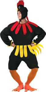 Hahn JGA Kostüm Huhn Herren, Größe: 52 - 54 (L) Farbe: Schwarz Hahn JGA Kostüm Huhn Herren, Größe: 52 - 54 (L) Farbe: Schwarz