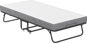 YUENFONG Skladacia posteľ pre hostí Skladacia posteľ pre dospelých Kovový rám postele s matracom s hrúbkou 13 cm Skladací kovový rám Cestovná posteľ Kovový rám postele s kolieskami Kovová posteľ do 200 kg (115x200 cm)