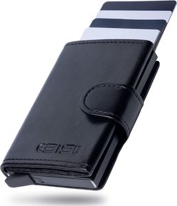 ebisu Slim Wallet Men - Natural Leather Card Wallet - Card Wallet - Smart Mini Lockcard Wallet - Credit Card Wallet RFID Protection - Wallet Men - Card Holder - Wallet - Max 10 Credit Card