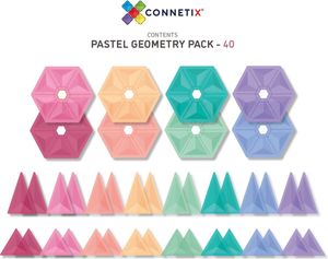 Connetix Magnetkacheln Pastell Geometrie 40-teilig