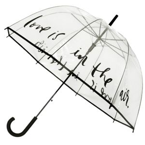 Regenschirm – Love is in the air – Ø 85 cm – transparent schwarz