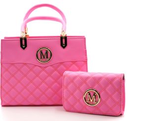 Damenhandtasche mit zusätzlicher Clutches verschiedene Farben 90060 - Pink Farbe: Pink Damenhandtasche mit zusätzlicher Clutches verschiedene Farben 90060 - Pink Farbe: Pink