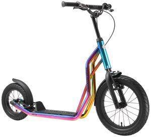 STAR SCOOTER Tretroller Kinderroller ab 8 Jahre, 16 Zoll 12 Zoll Mixed Edition, Chrom