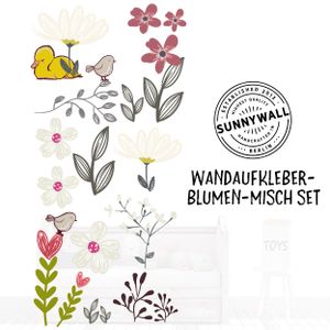 Wandtattoo Aufkleber Blumenset Frühling Wandaufkleber Set