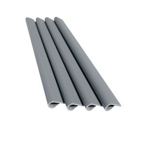PVC Sichtschutzstreifen Dopppelstabmatten Stabmattenzaun 35m Rolle 30 Befestigungsclips Grau