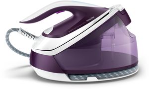 Philips PerfectCare Plus Dampfbügelstation, Keramikbügelsohle, 120 g/min, 6.5 bar, 2400 W, Violett (GC7933/30)