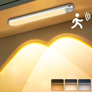 20CM Unterbauleuchten Küche, 3 Lichtfarbe Led Küchenlicht mit Bewegungssensor, Schranklicht mit Wiederaufladbare Akku Für Schrank Treppe Unterschrank