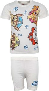 Paw Patrol Kinder Jungen kurzarm Schlafanzug Pyjama Shirt Shorts – Weiß / 128