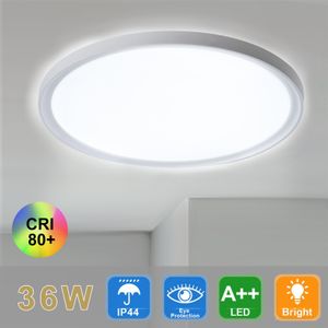 LZQ 36W LED Deckenleuchte Feuchtraumleuchte Ø28,5cm Feuchtraumlampe Rund Lamp Deckenlampen für Badezimmer, Schlafzimmer, Küche, Flur, Kaltweiß